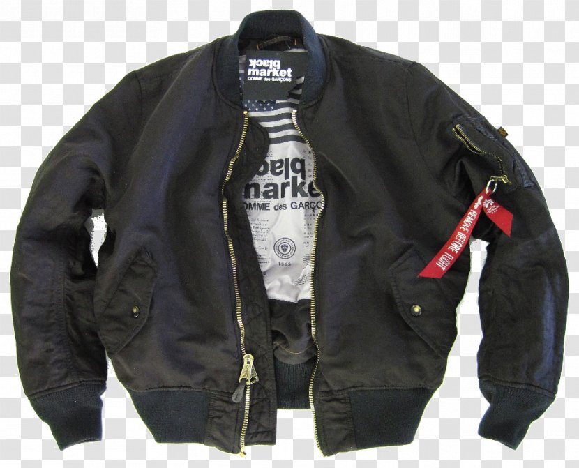 Comme Des Garçons Black Shop Tokyo Fashion Leather Jacket Transparent PNG