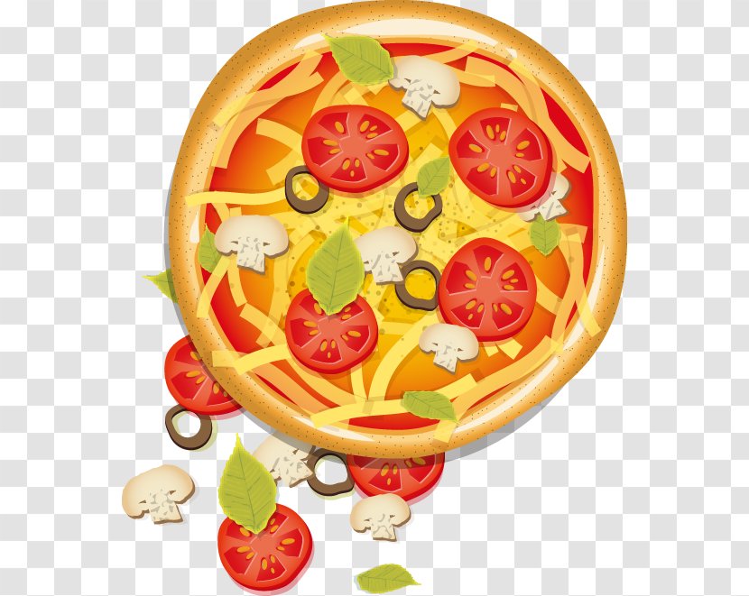 Pizza Vegetable Chef - Vegetarian Food - Hand-painted Circular Pattern Transparent PNG