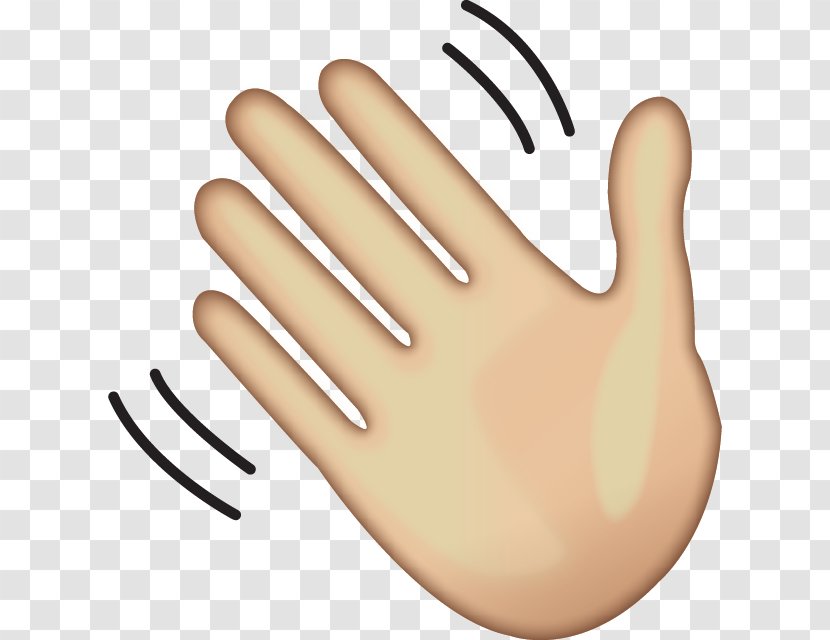 Wave Hand-waving Emoji Clip Art - Sticker - Goodbye Transparent PNG