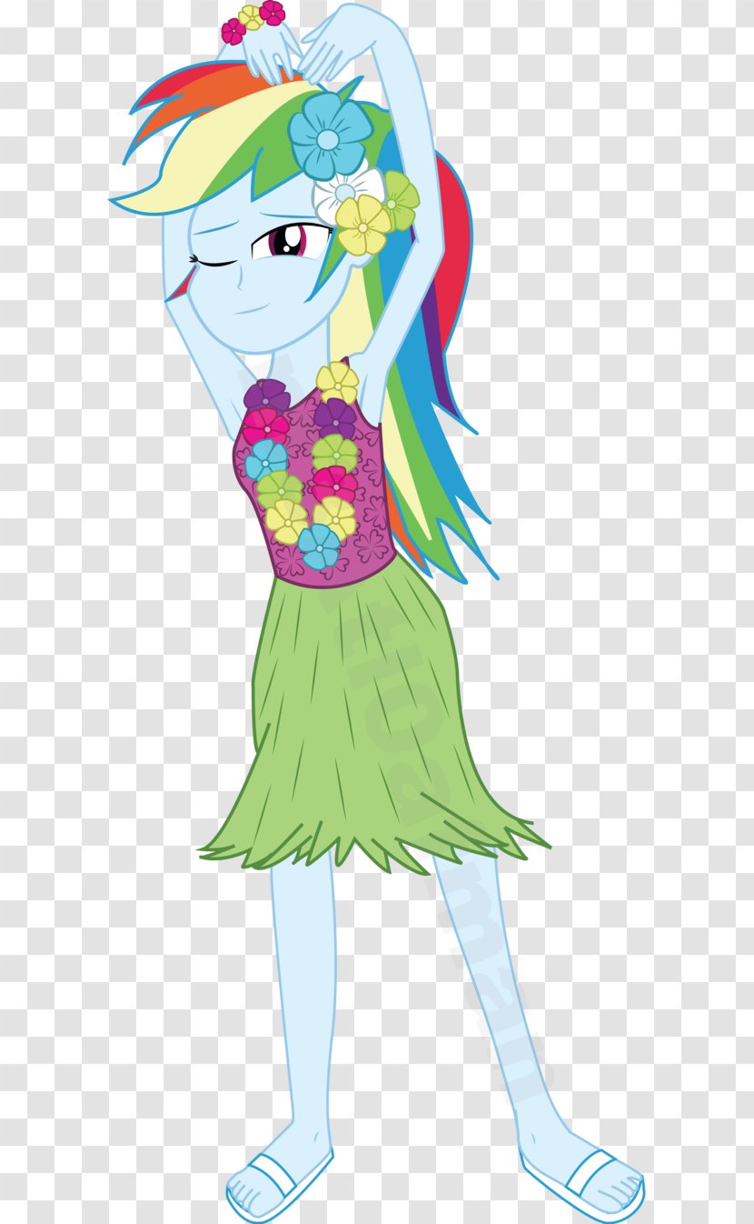 Rainbow Dash Pinkie Pie Rarity Art Hula - Silhouette - Grass Skirts Transparent PNG