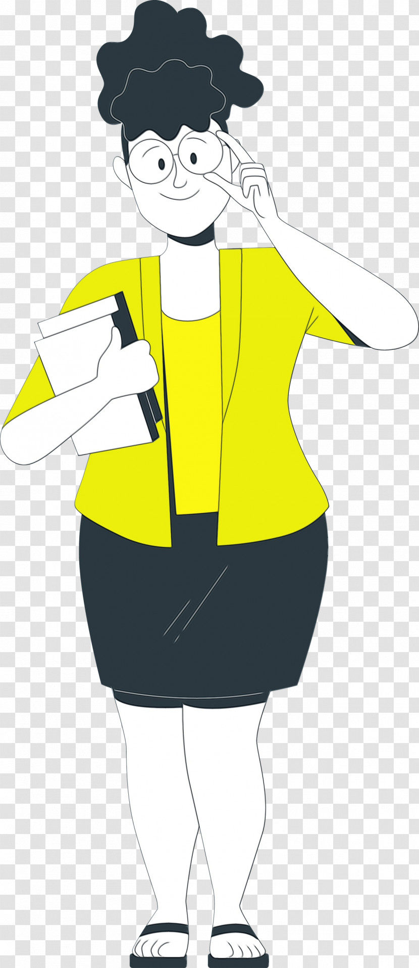 Woman M Headgear Yellow Character Uniform Transparent PNG