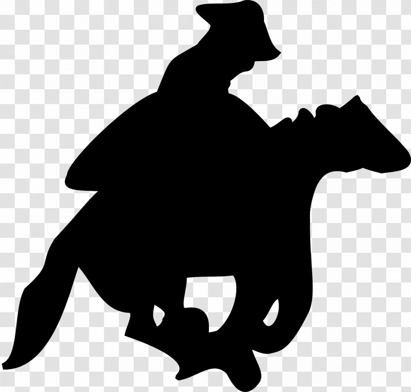 Horse Equestrian Dog Clip Art - Cowboy - Animal Silhouettes Transparent PNG