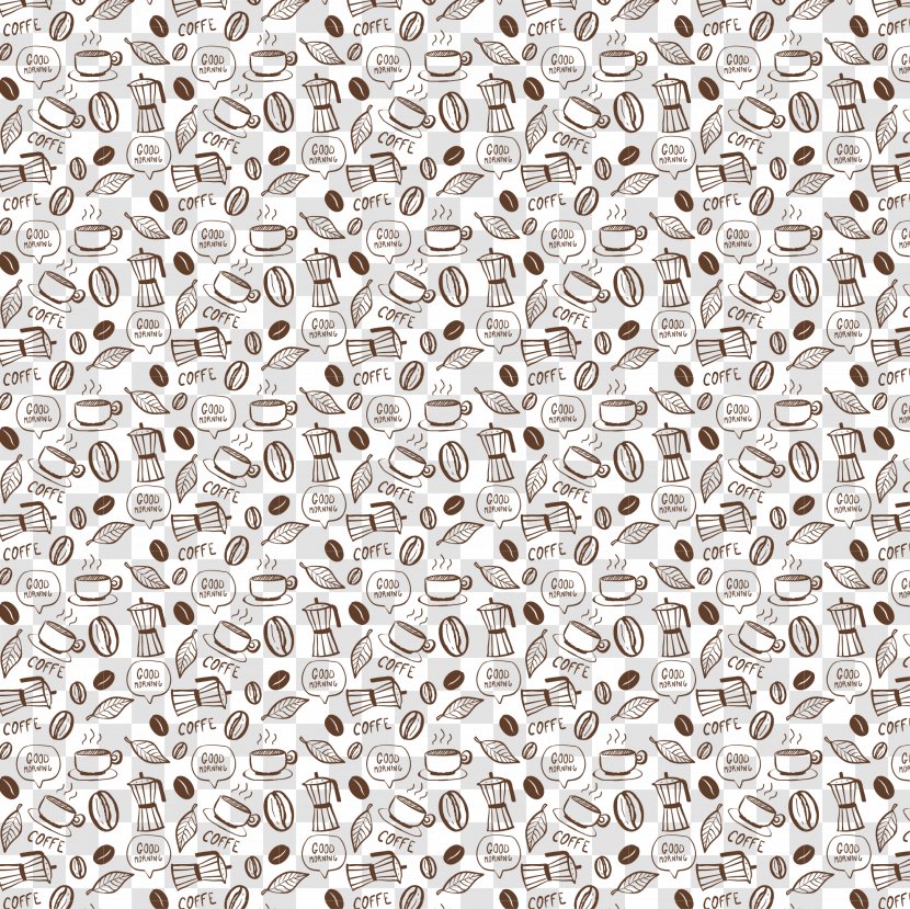 Coffee Bean - Black And White - Vector Hand Painted Beans Background Transparent PNG
