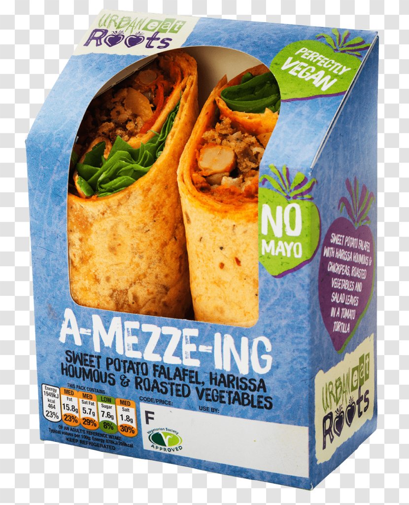 Vegetarian Cuisine Wrap Falafel Meze Guacamole - Recipe - Vegetable Sandwich Transparent PNG