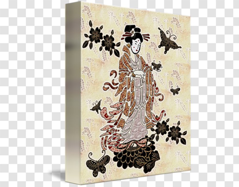 Geisha Black And White - Costume Design - Glossy Butterflys Transparent PNG