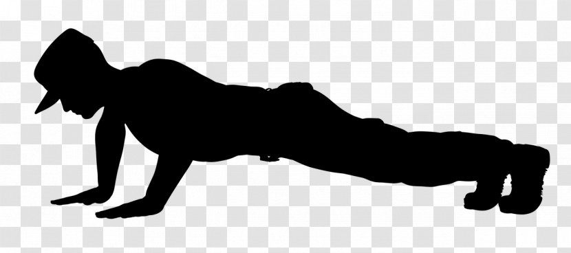Push-up Silhouette Drawing Soldier - Black Transparent PNG