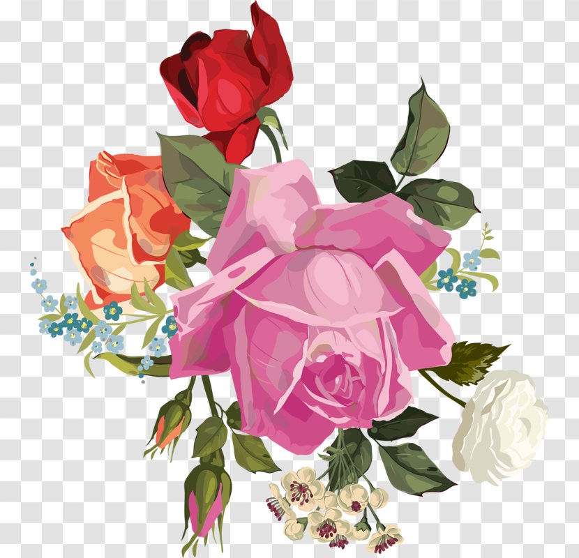 Paper Flower Rose Watercolor Painting Wallpaper - Cut Flowers Transparent PNG