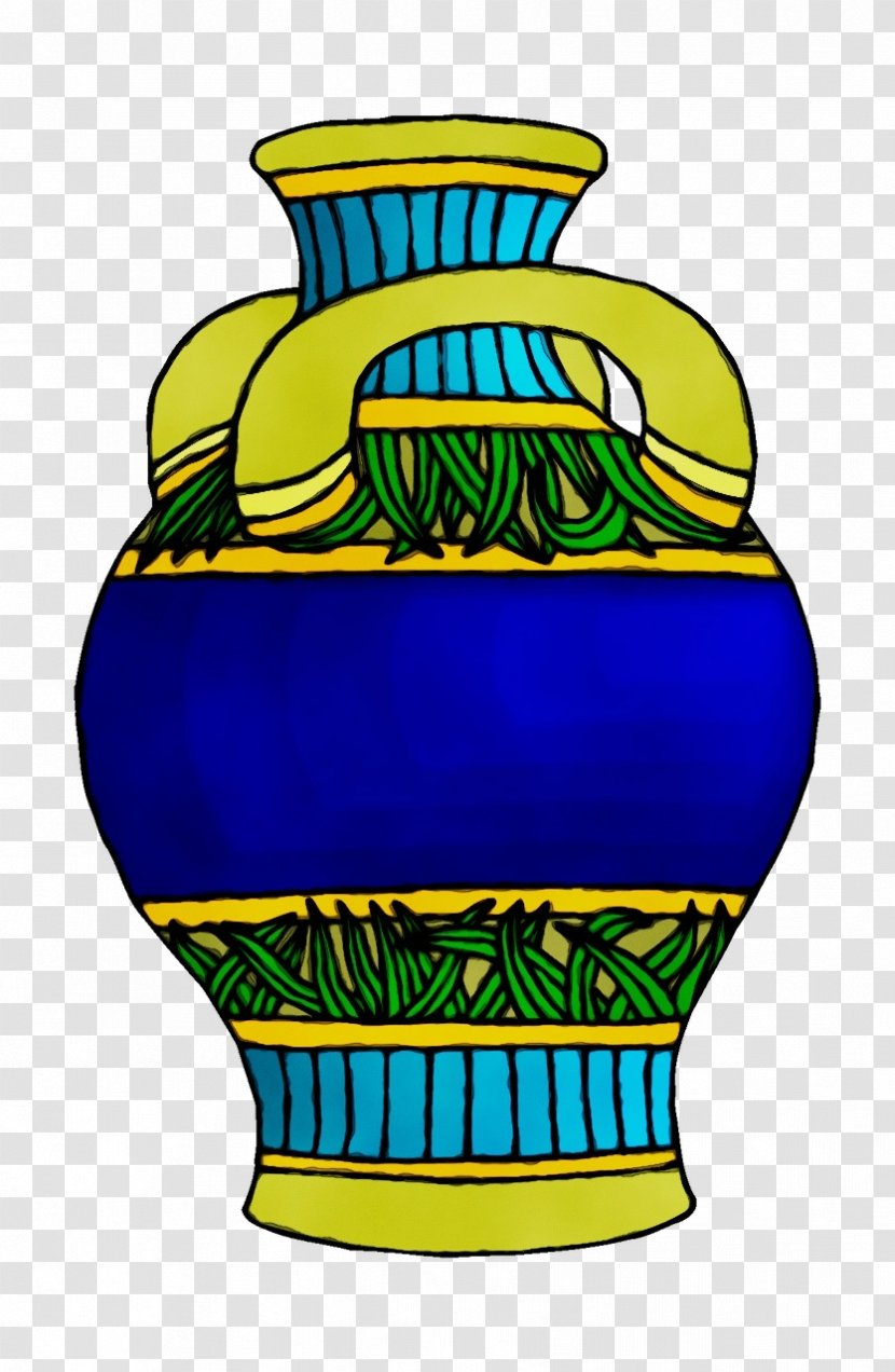 Green Yellow Vase Artifact Urn Transparent PNG