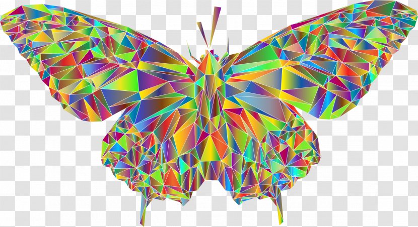 Butterfly Low Poly - Symmetry Transparent PNG