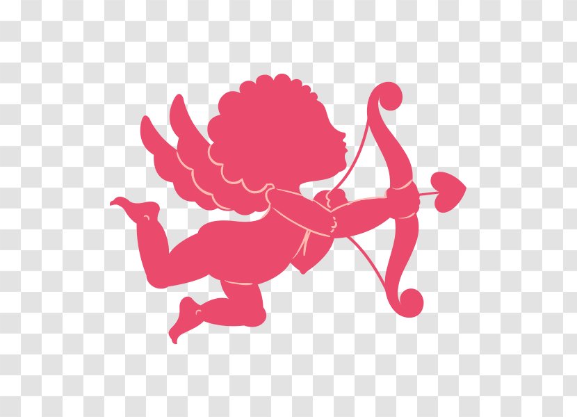 Cupid And Psyche Vector Graphics Valentine's Day Flying - Silhouette - Archery Deer Hunting Transparent PNG