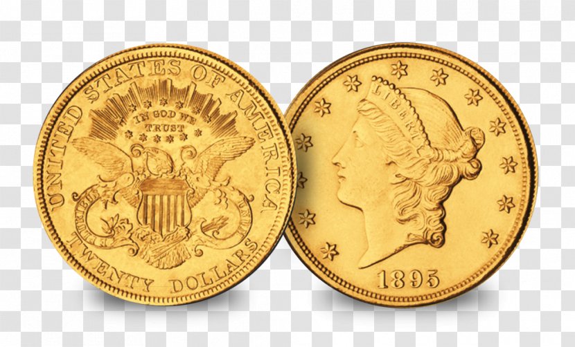 Coin Gold United States Of America Liberty Head Double Eagle - Currency - Uss Medals Transparent PNG