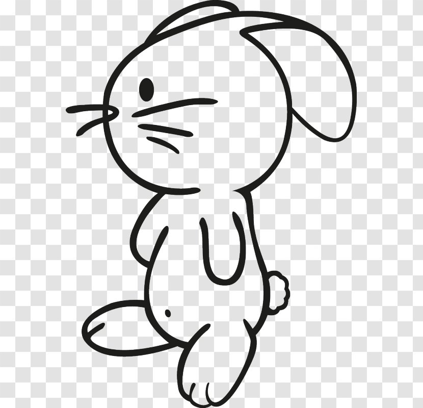 Rabbit Sticker Drawing Line Art Clip - Cartoon Transparent PNG