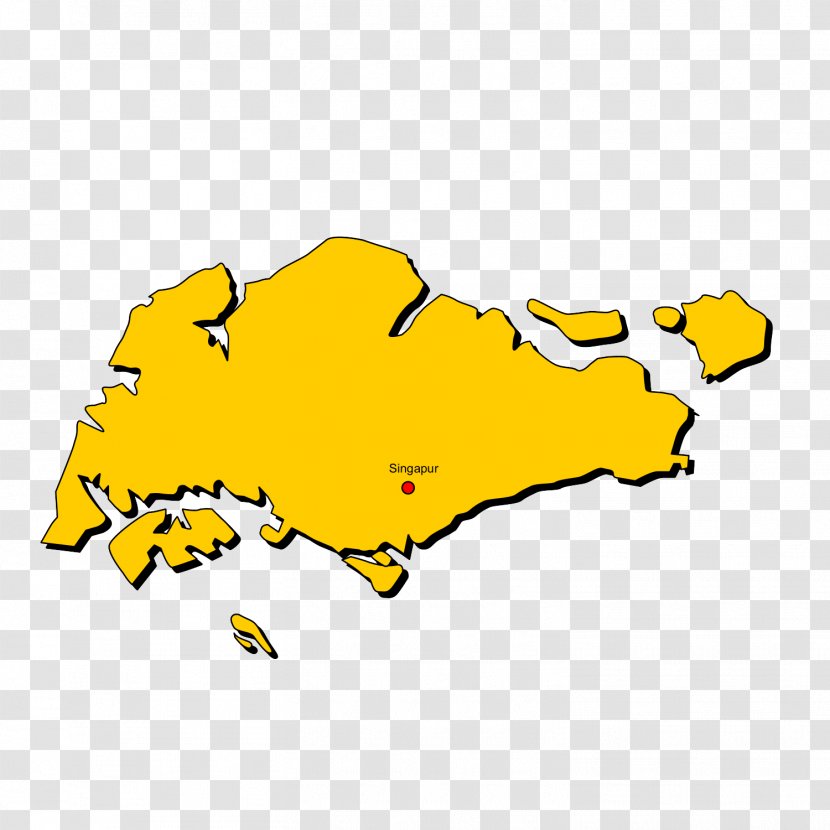 Map Singapore Copyright Gratis Clip Art - Yellow Transparent PNG