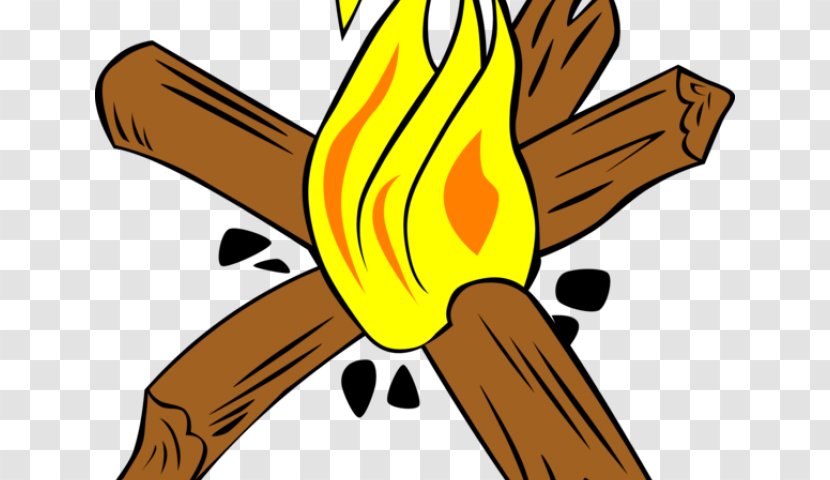 Campfire Cartoon - Camping - Yellow Shelter Transparent PNG