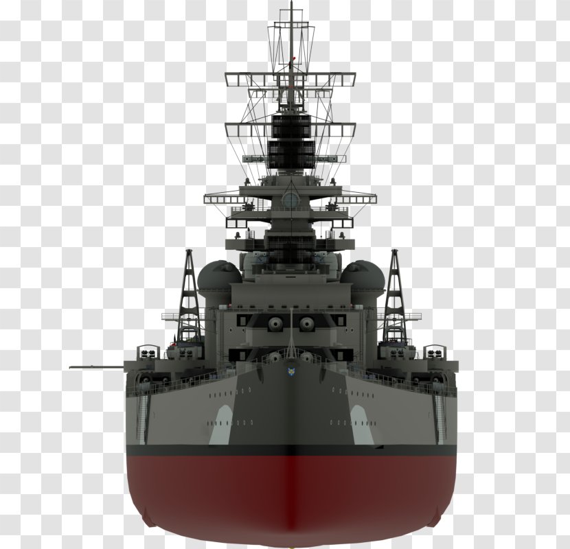 Heavy Cruiser German Battleship Bismarck Three-dimensional Space - Ship - Mockup Transparent PNG