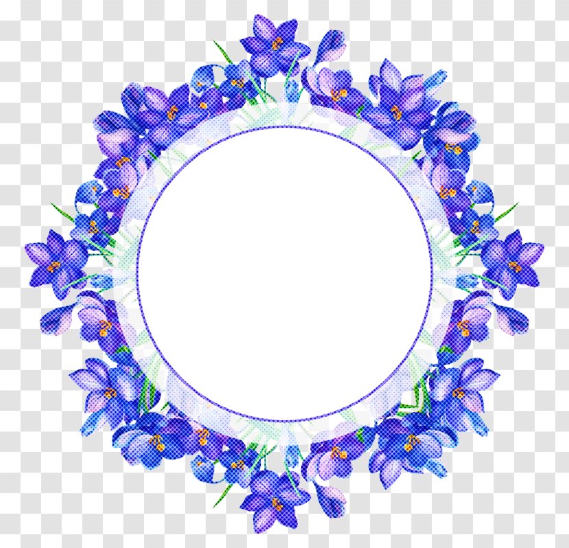 Blue Flower Borders And Frames - Lei Lavender Transparent PNG