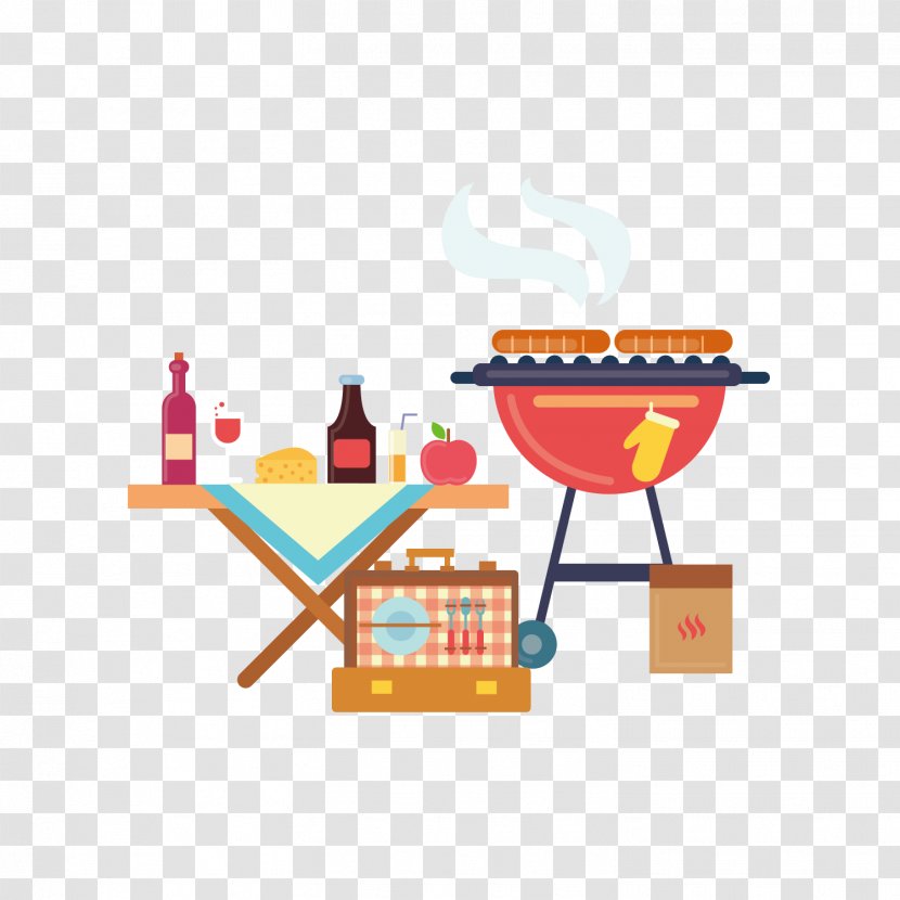 Text Cartoon Illustration - Tree - Hand Painted Barbecue Transparent PNG