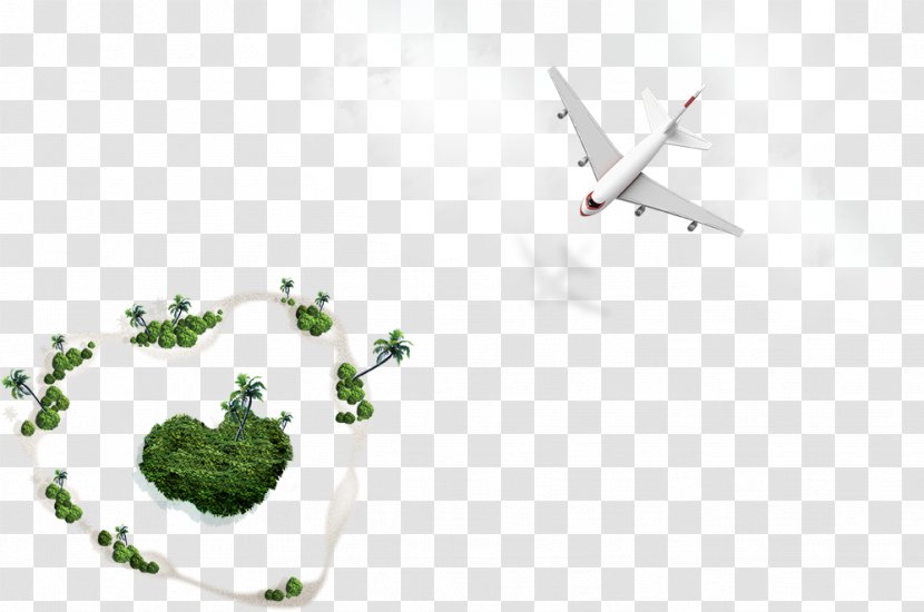 Airplane Download Illustration - Tree - I Love The Island And Aircraft Transparent PNG