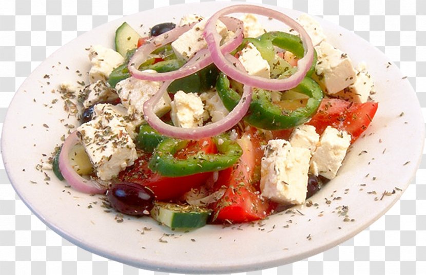 Greek Salad Cuisine Mediterranean Recipe - Feta Transparent PNG