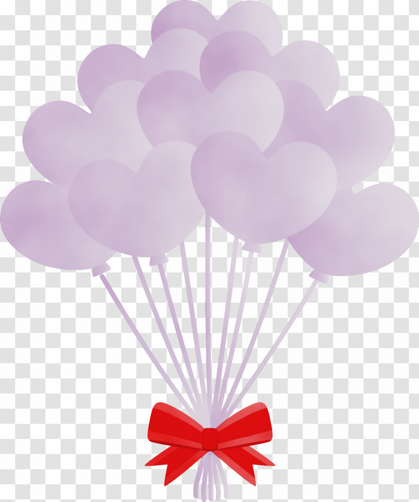 Pink Balloon Cloud Parachute Transparent PNG