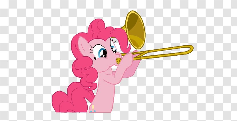 Pinkie Pie Applejack Rainbow Dash Trombone - Heart Transparent PNG