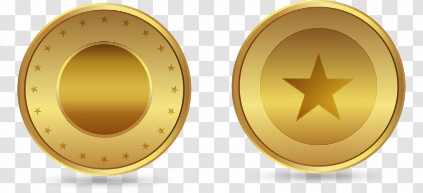 Gold Coin - Artworks - Vector Hand Painted Coins Transparent PNG