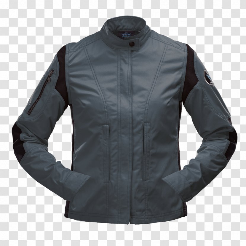 Leather Jacket Motorcycle Clothing Sleeve - Black M - Flight Transparent PNG