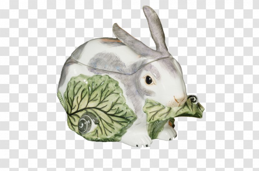 Mottahedeh & Company Porcelain Tableware Rabbit Hare - Hardpaste - Cabbage Transparent PNG