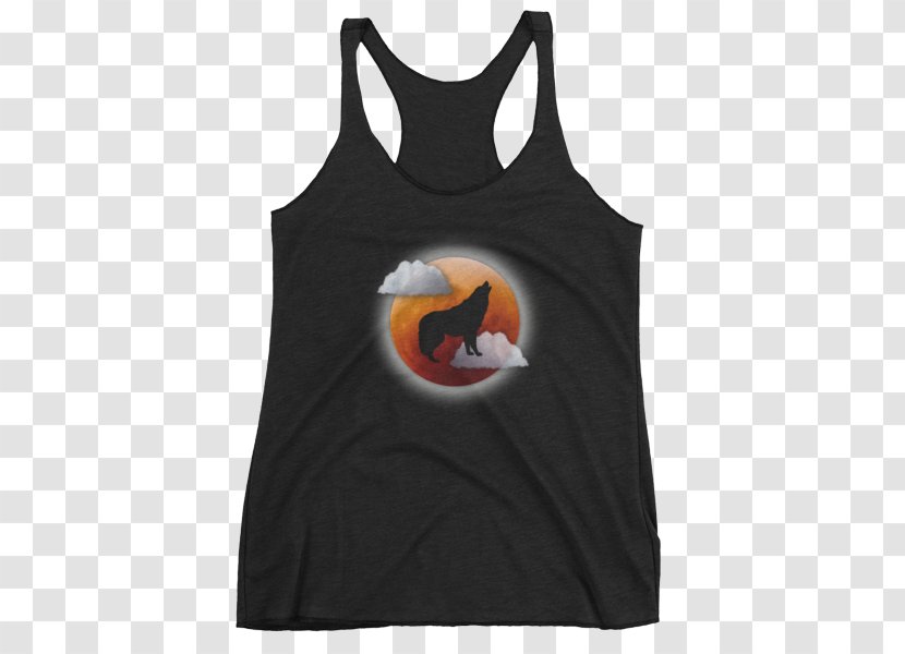 T-shirt Sleeveless Shirt Clothing - Pitts Spitts - Wolf Howling In The Moonlight Transparent PNG