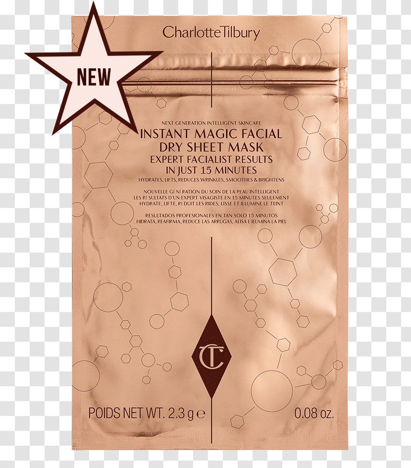 Charlotte Tilbury Instant Magic Facial Dry Sheet Mask Cosmetics Brown Thomas - Text Transparent PNG