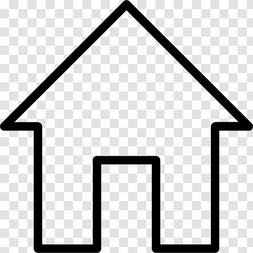 House - Black And White Transparent PNG