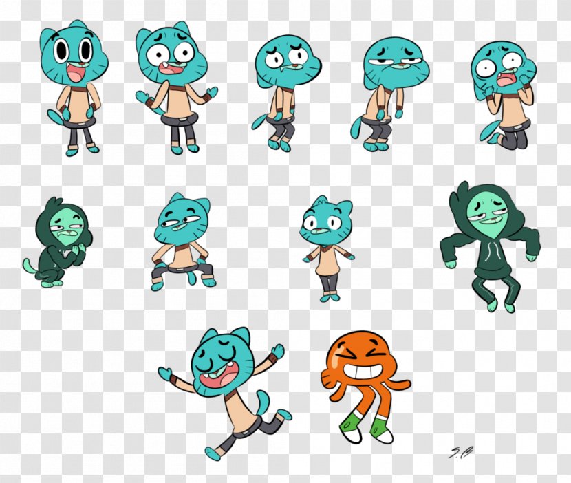 Gumball Watterson Darwin Nicole Art Image - Design Transparent PNG