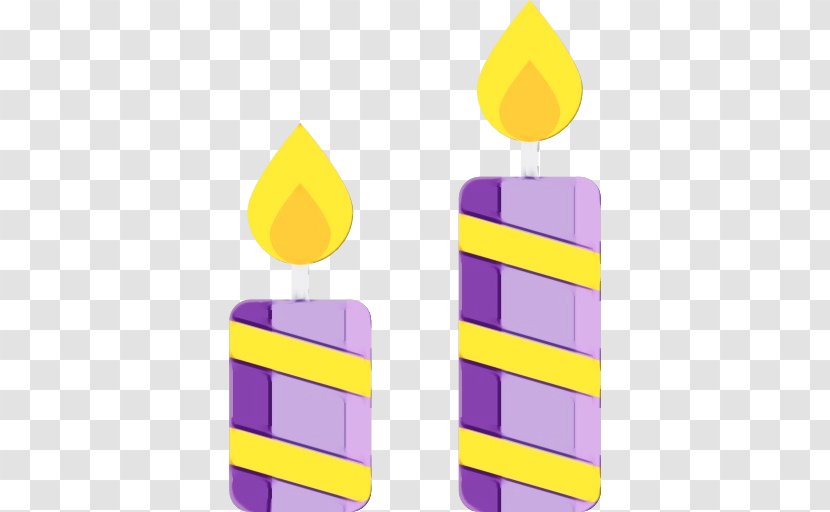 Birthday Candle - Purple - Symmetry Transparent PNG