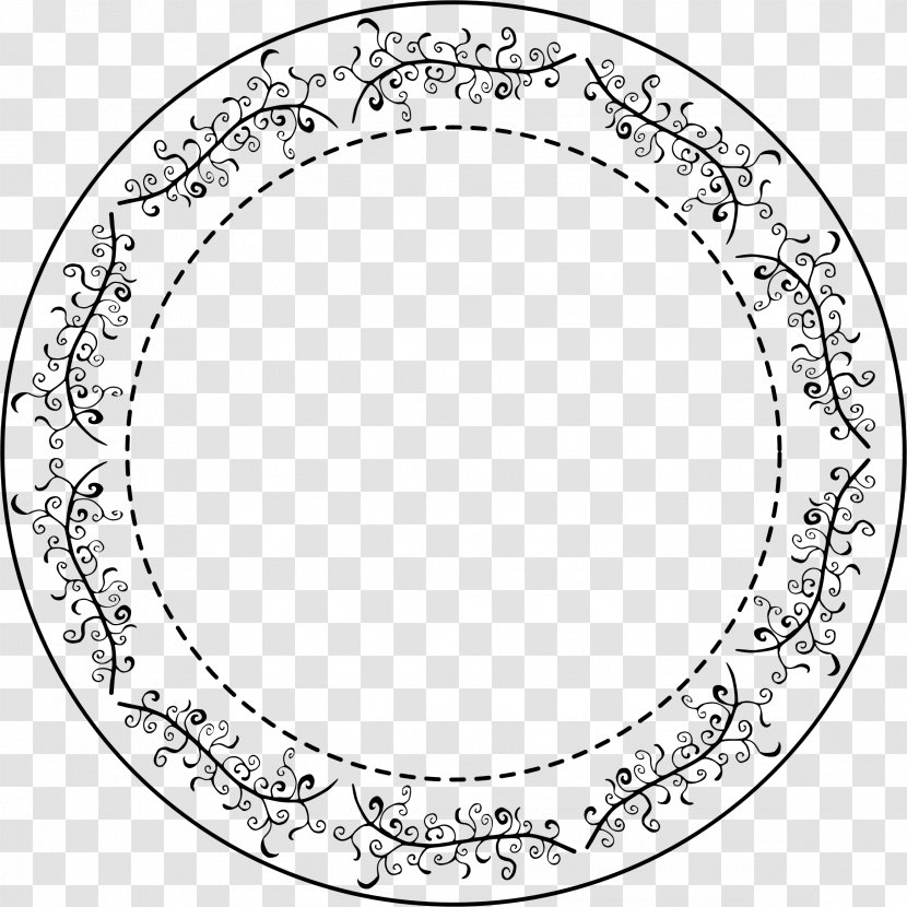 Black And White Grayscale Clip Art - Drawing - Circle Frame Transparent PNG