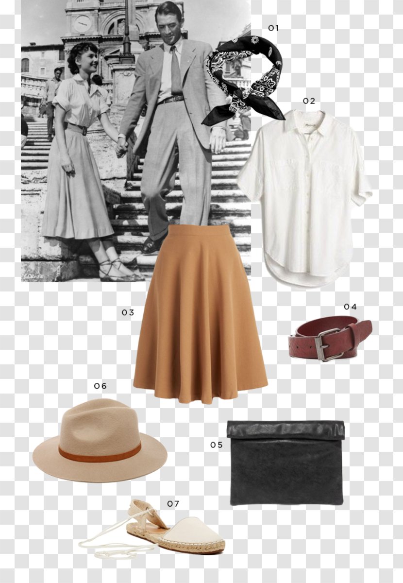 Fashion Female Clothing Dress Shirt - Gregory Peck - Audrey Hepburn Transparent PNG