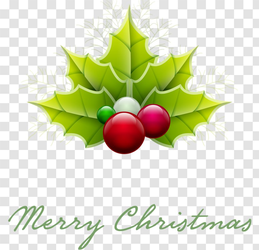 Christmas Ornament Tree Santa Claus Clip Art - Holly Transparent PNG