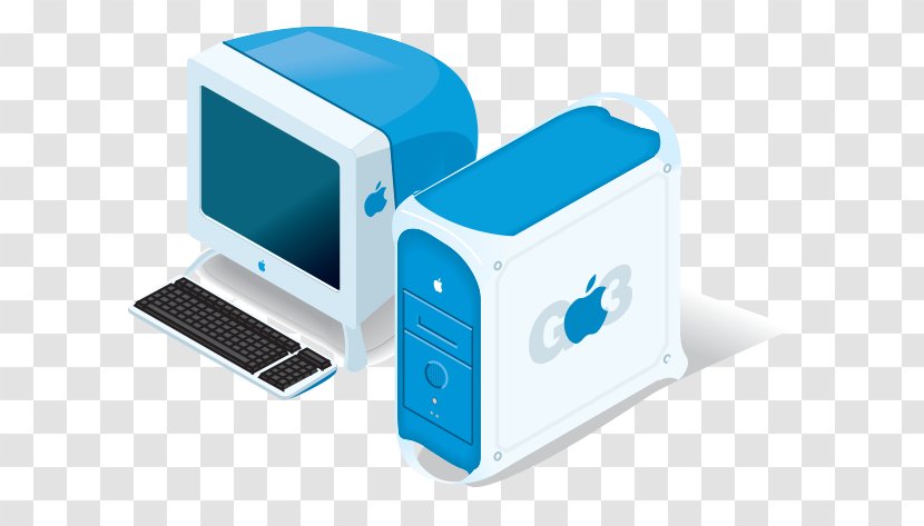 Macintosh Laptop Computer Monitor - Electronics - Vector Blue Cartoon Child Transparent PNG