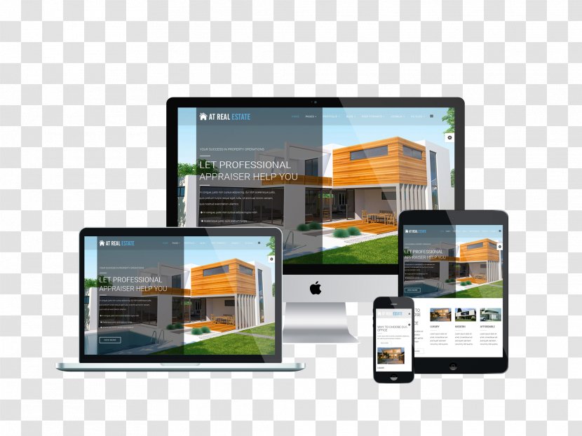 Responsive Web Design Website Development Real Estate House Template - Home - Real-estate Transparent PNG