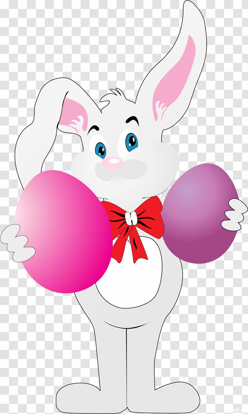 Easter Bunny Domestic Rabbit Clip Art - Watercolor - Happy Transparent PNG