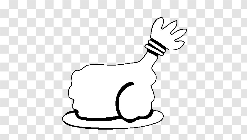 Thumb Mammal Line Art White Clip - Black And - Painted Chicken Transparent PNG
