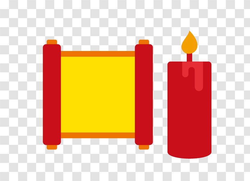 Area Angle Wallpaper - Vector Red Candle Bulletin Transparent PNG