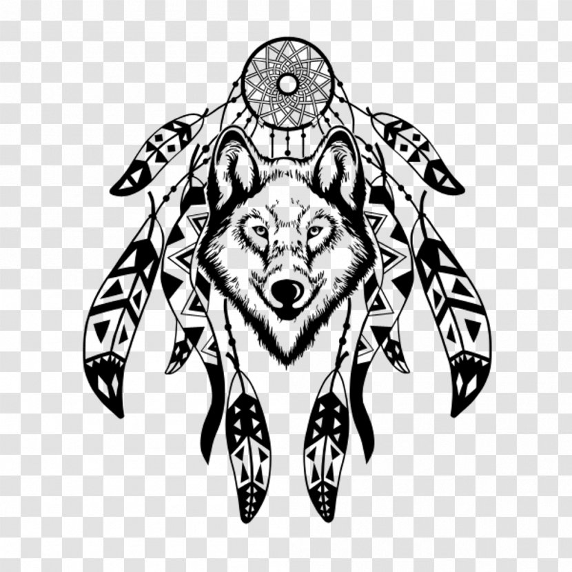 Bryan Wolf Ear Dreamcatcher Philip James De Vries Illustration - Art - Totem Pole Tattoo Transparent PNG