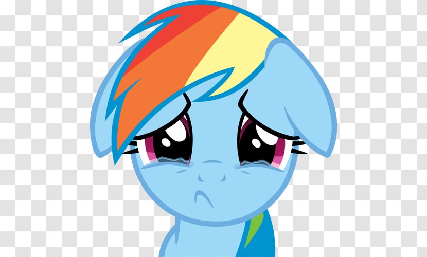 Rainbow Dash Applejack Pony Sadness Clip Art - Tree - Sad Crying Faces Transparent PNG