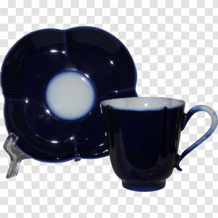 Tableware Saucer Coffee Cup Mug Ceramic - Cobalt Transparent PNG
