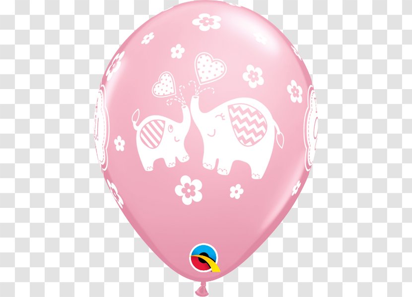 Toy Balloon Baby Shower Pink Party - Silhouette Transparent PNG