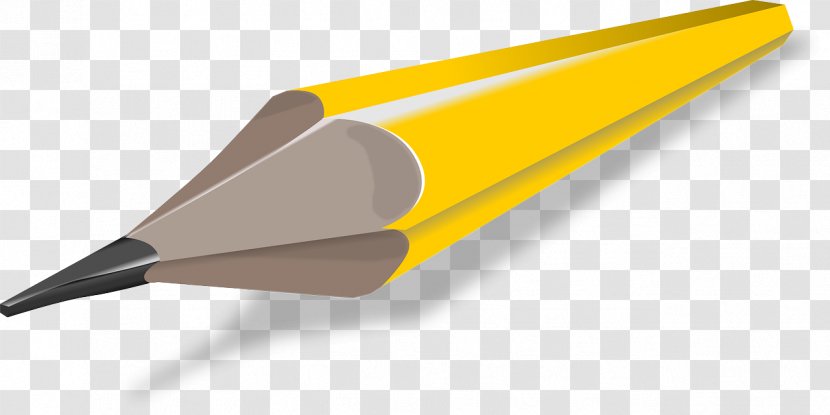 Pencil Drawing Clip Art - Yellow - Eraser Transparent PNG