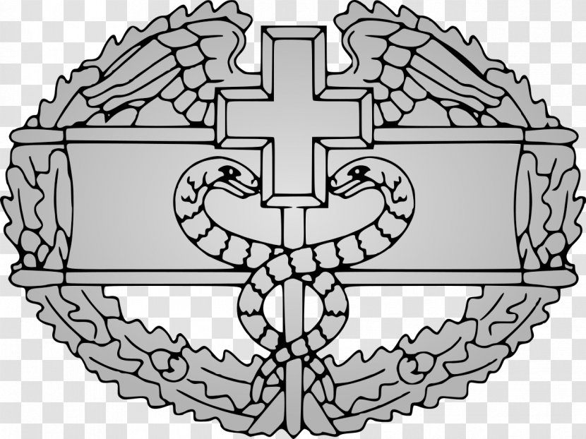 Combat Medical Badge Expert Field 68W United States Army - Armed Forces - Adherence Transparent PNG