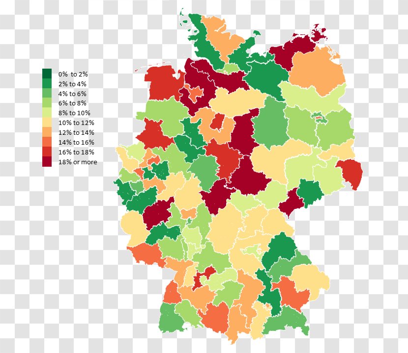 Germany Thematic Map Choropleth Geography - Postal Codes In Transparent PNG