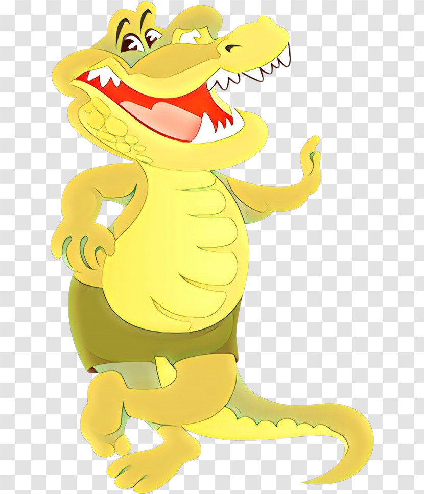Cartoon Yellow Animal Figure Mascot Transparent PNG