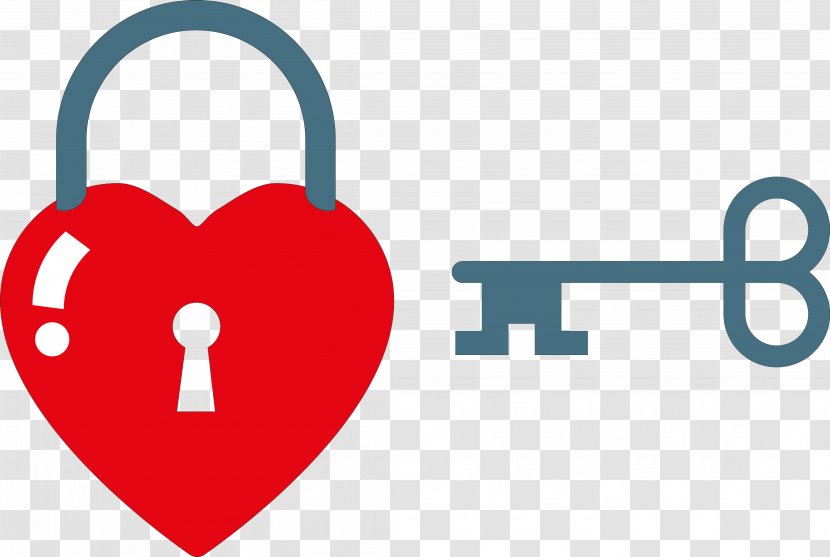 Key Heart Lock Sticker Clip Art - Padlock Transparent PNG